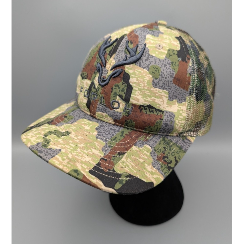 Forloh Embroidered Camo Hat Adjustable Made In USA Baseball Mesh Trucker Hat/Cap